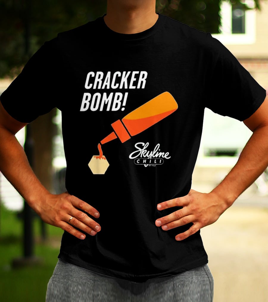 Cracker Bomb Skyline Chili Hot Sauce Fun T-Shirt