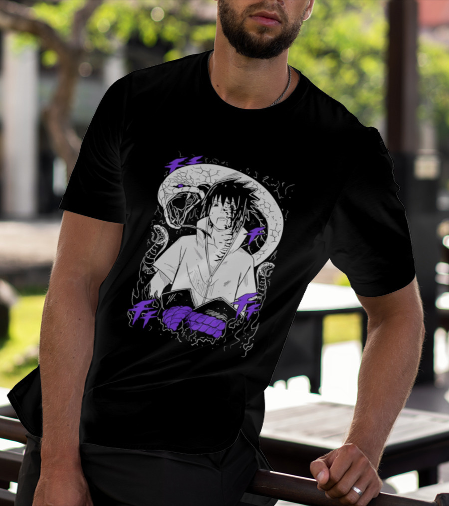 Sasuke Uchiha Orochimaru Snake Naruto Susanoo Mangekyo Sharingan T-Shirt