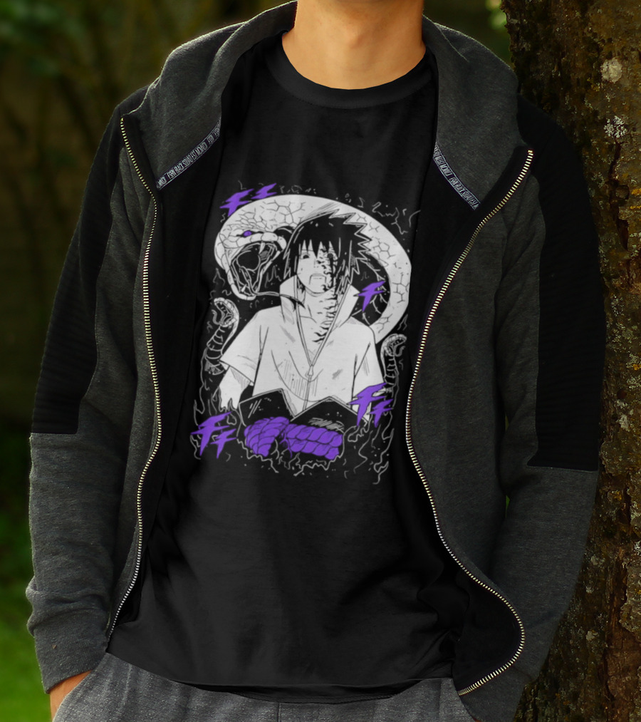 Sasuke Uchiha Orochimaru Snake Naruto Susanoo Mangekyo Sharingan T-Shirt
