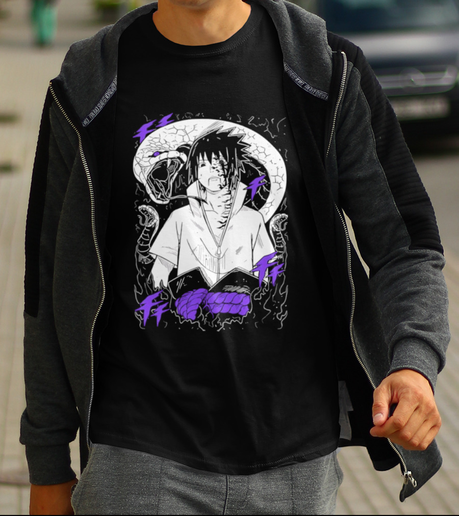 Sasuke Uchiha Orochimaru Snake Naruto Susanoo Mangekyo Sharingan T-Shirt