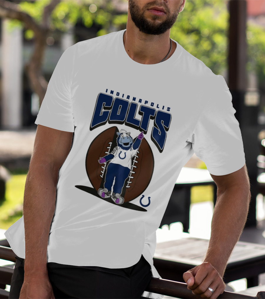 Indianapolis Colts Blue Mania Mascot Football 2026 T-Shirt