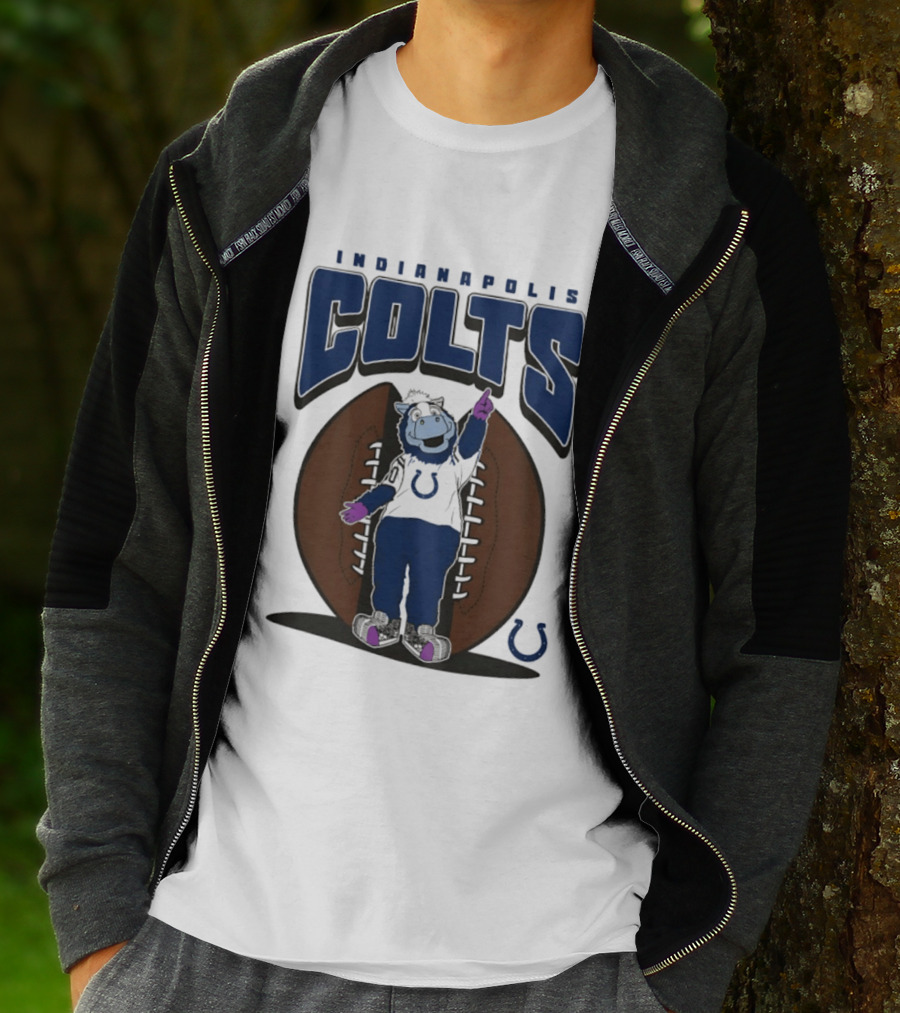 Indianapolis Colts Blue Mania Mascot Football 2026 T-Shirt