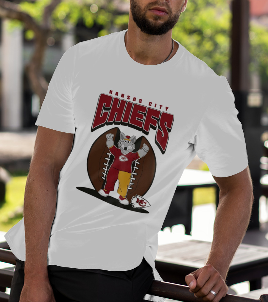 Kansas City Chiefs K.C. Wolf Mascot Football 2026 T-Shirt