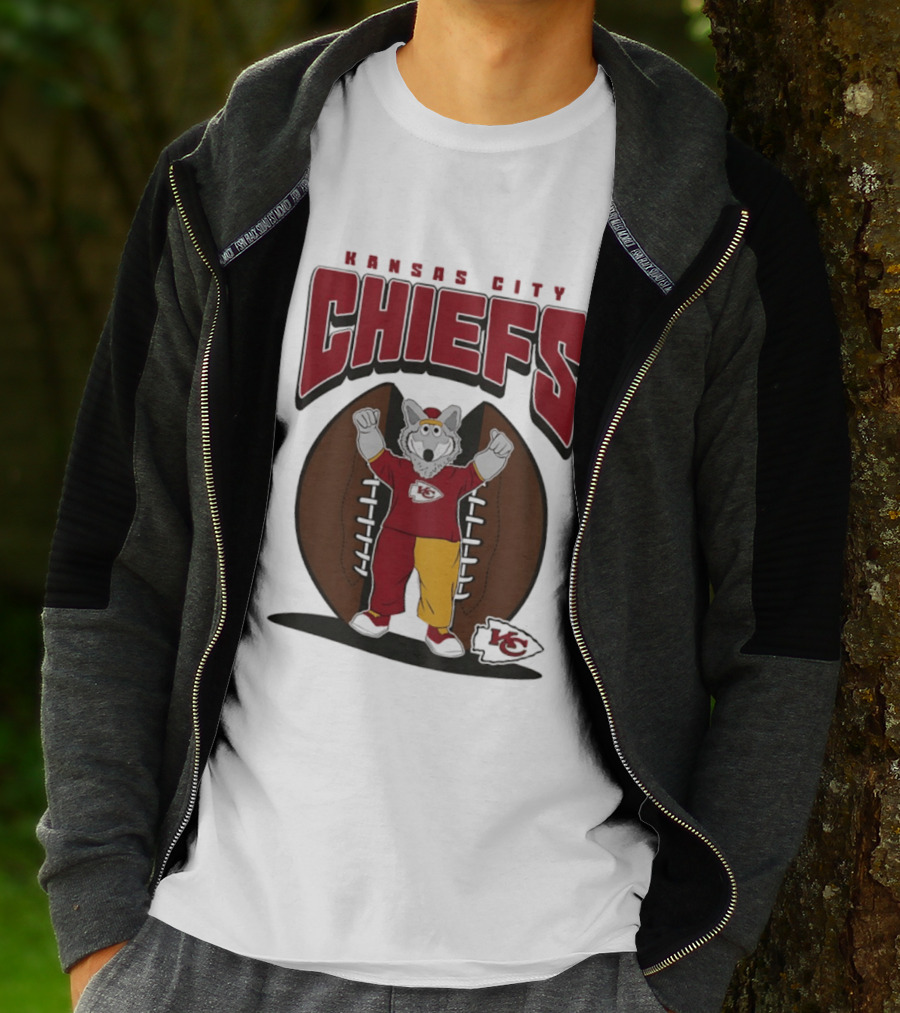 Kansas City Chiefs K.C. Wolf Mascot Football 2026 T-Shirt