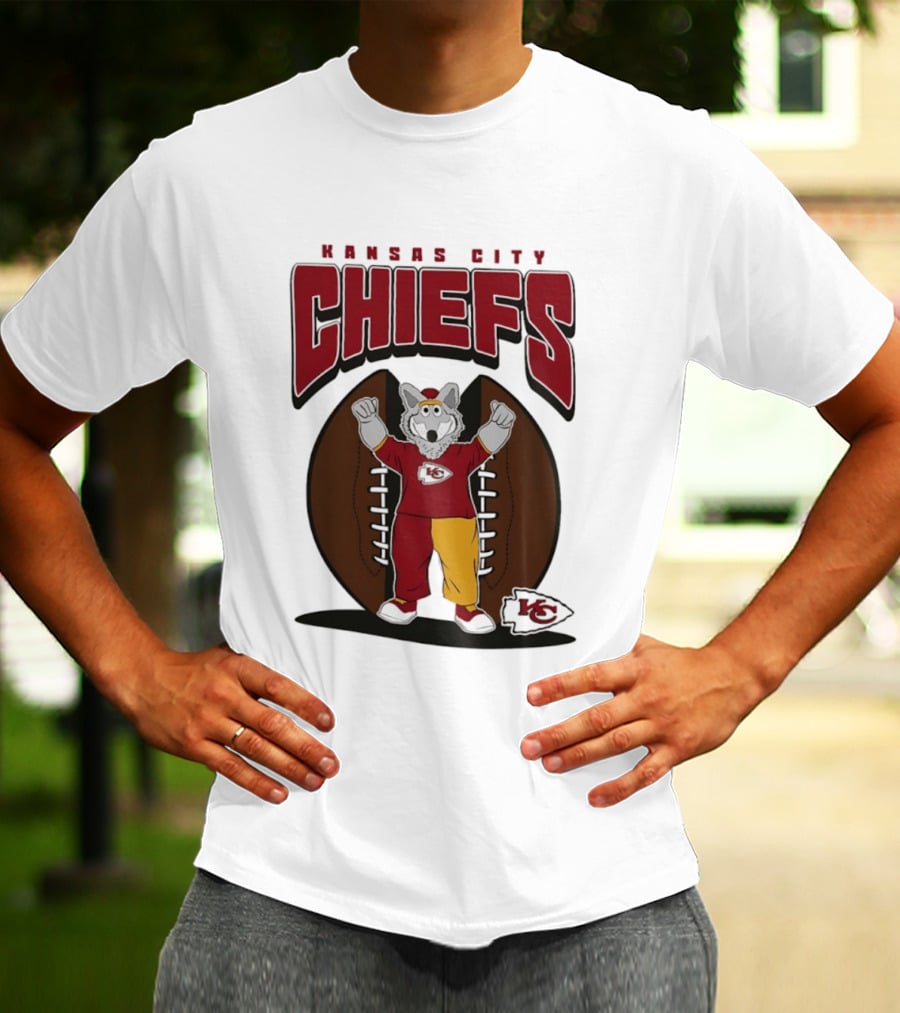 Kansas City Chiefs K.C. Wolf Mascot Football 2026 T-Shirt