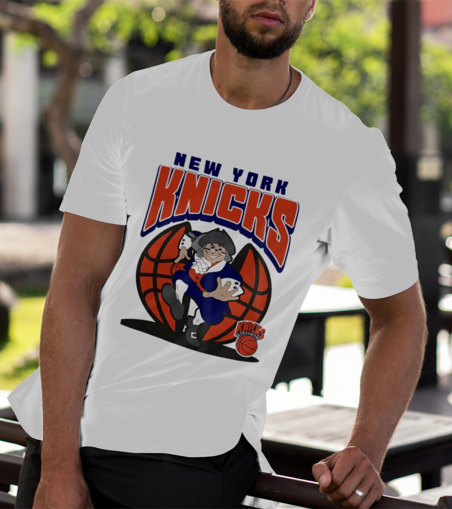 New York Knicks Father Knickerbocker Basketball Mania T-Shirt
