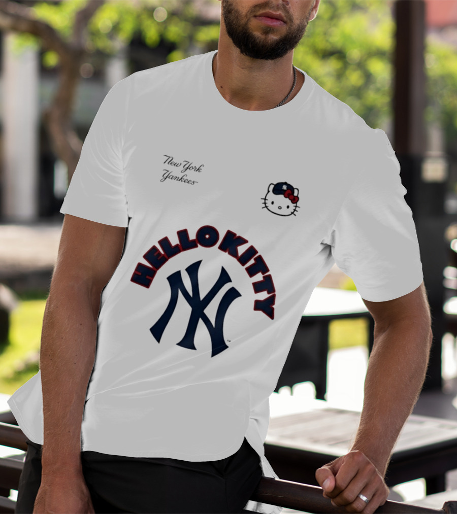 New York Yankees Hello Kitty Collaboration August 22 Yankee Stadium T-Shirt