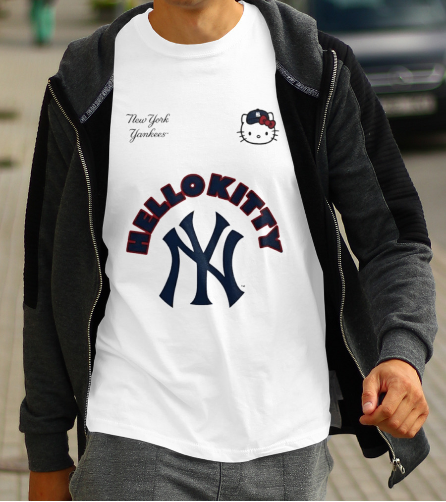 New York Yankees Hello Kitty Collaboration August 22 Yankee Stadium T-Shirt