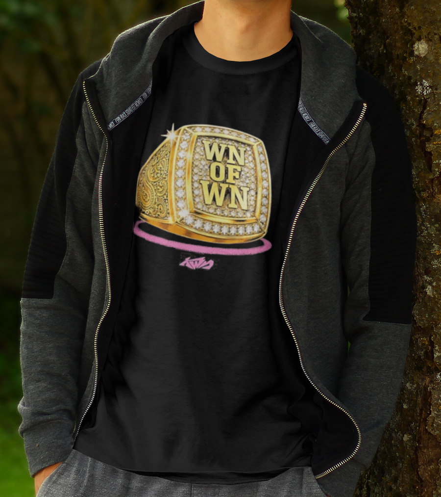 WN OF WIN Championship Gold Ring With Diamonds T-Shirt