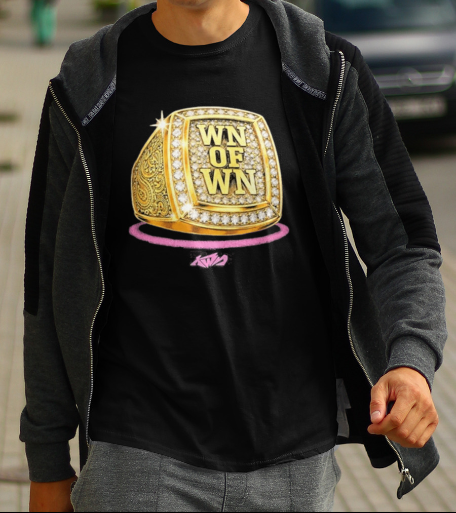 WN OF WIN Championship Gold Ring With Diamonds T-Shirt