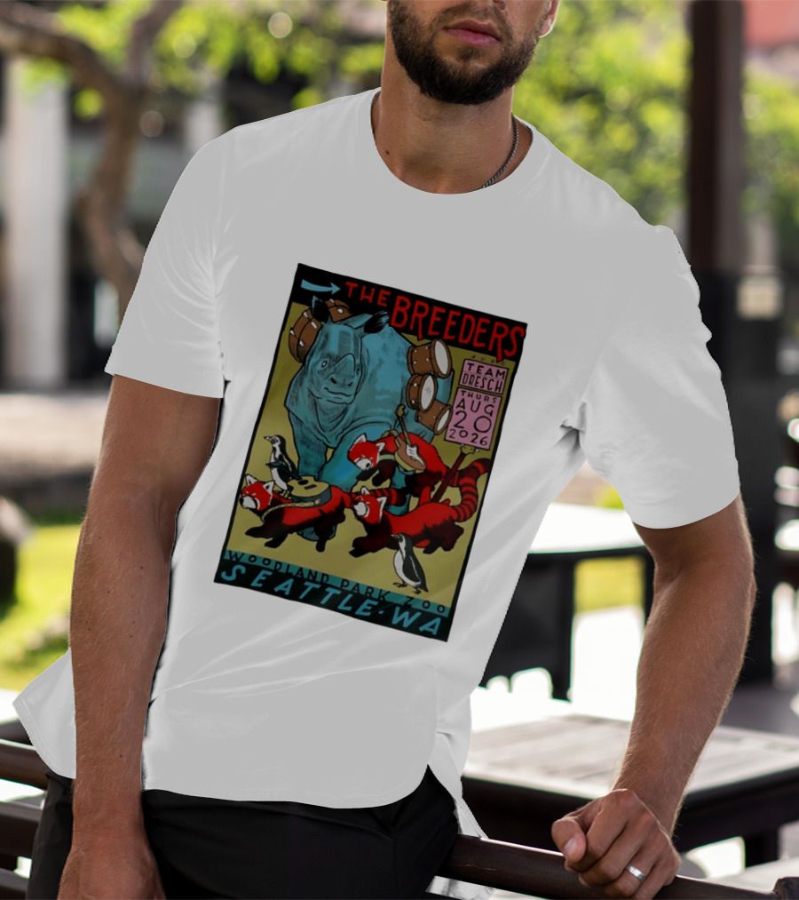 The Breeders Team Dresch Live Woodland Park Zoo Seattle WA August 20 2026 T-Shirt