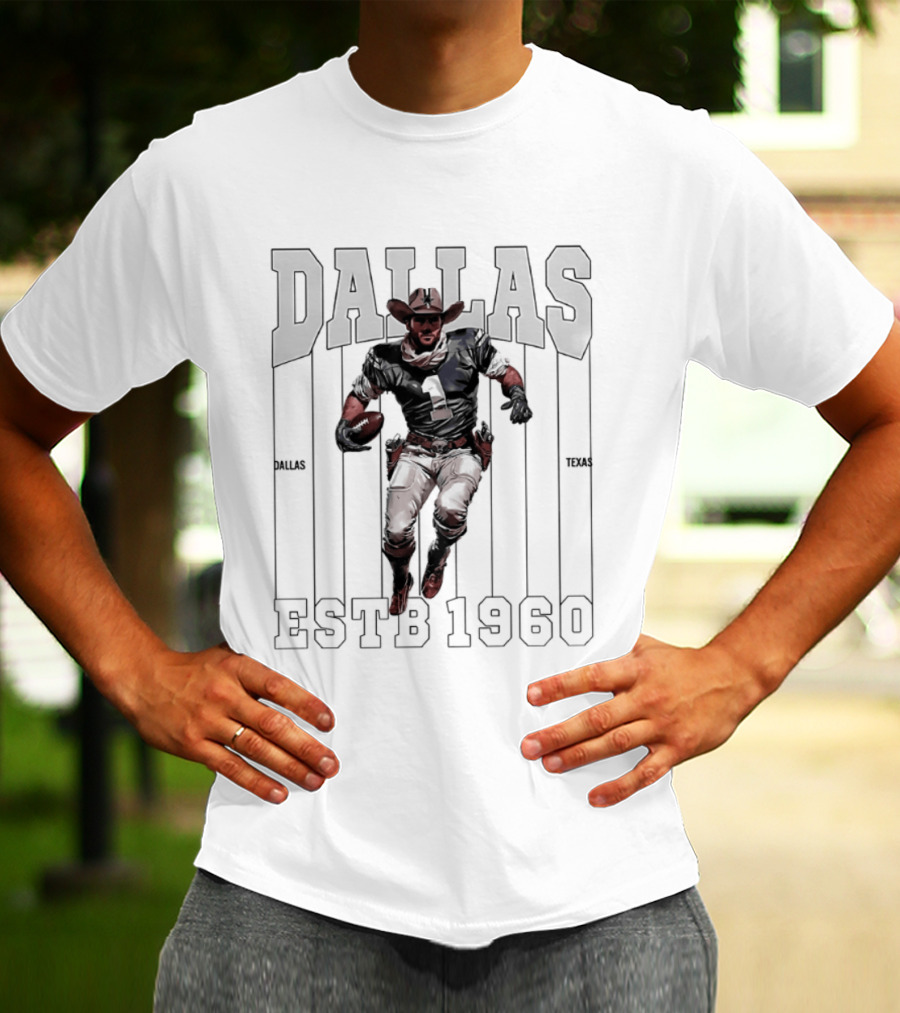Dallas Cowboys Estb 1960 Football Vintage Style Running Player T-Shirt
