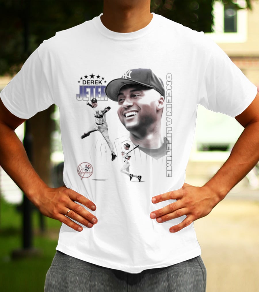Derek Jeter New York Yankees Once In A Lifetime Baseball Legend T-Shirt