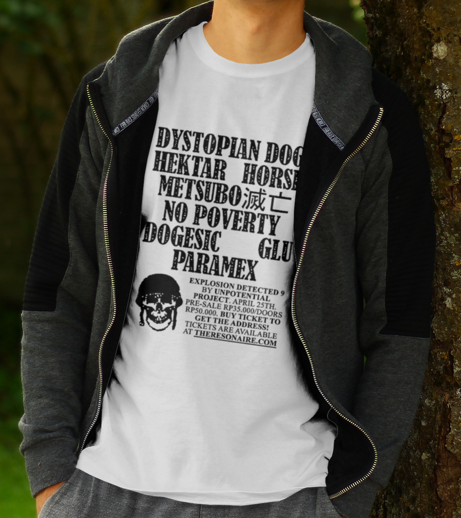 Dystopian Dog Hektar Horse Metsubo No Poverty Dogesic Glu Paramex Explosion Detected T-Shirt