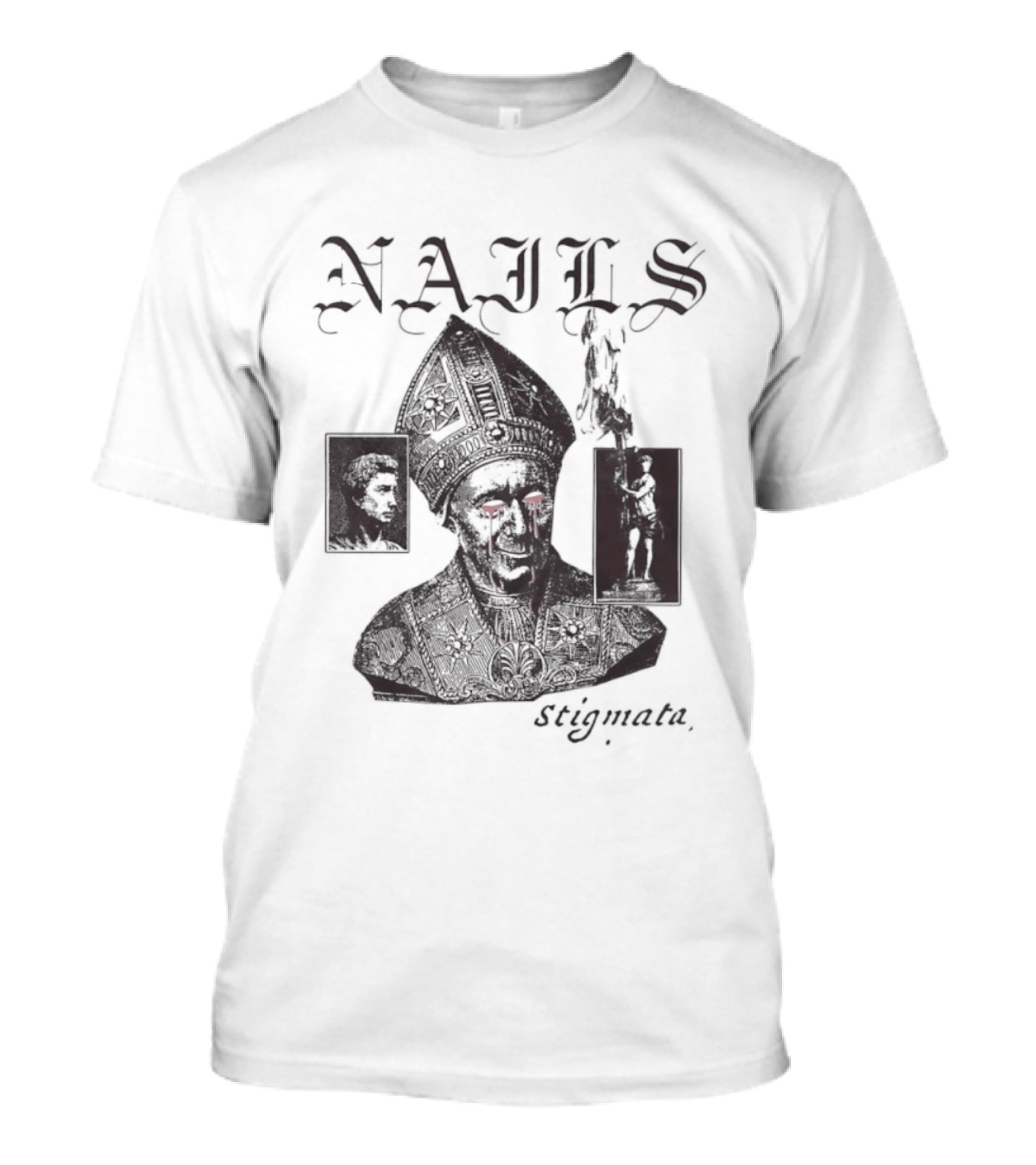 Nails Stigmata Iconic Metal Band Symbolism T-Shirt