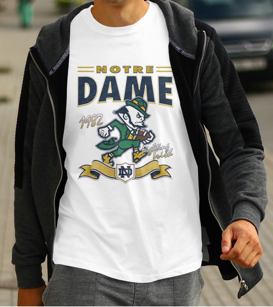 Notre Dame 1982 Fighting Irish Vintage Leprechaun T-Shirt