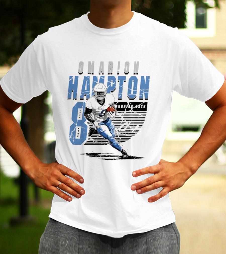 Omarion Hampton 8 Running Back Los Angeles Chargers Football T-Shirt
