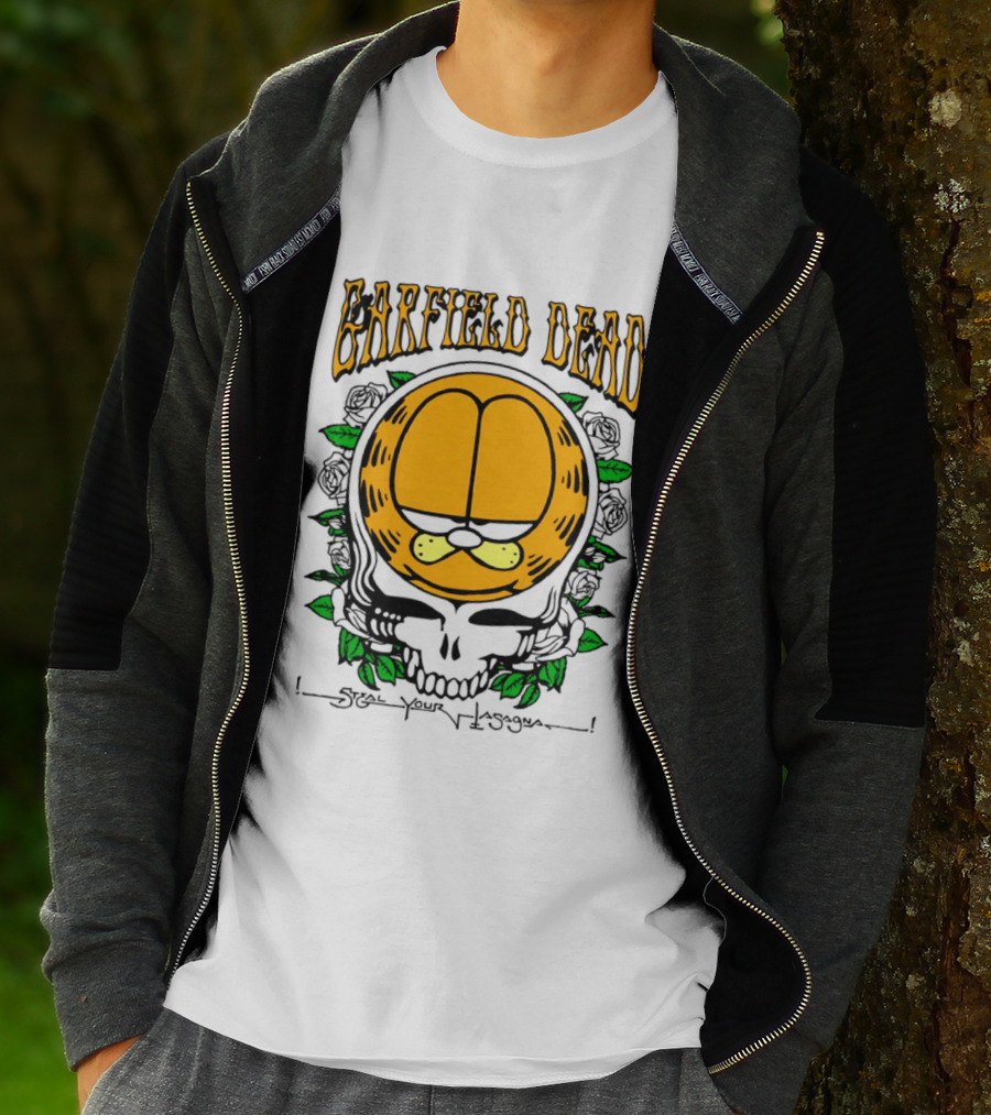 Garfield Dead Steal Your Lasagna Grateful Mashup T-Shirt