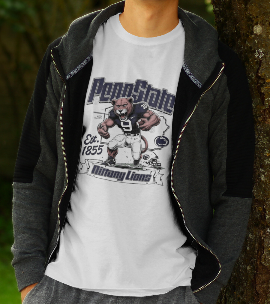 Penn State Nittany Lions Mascot Football Est 1855 T-Shirt