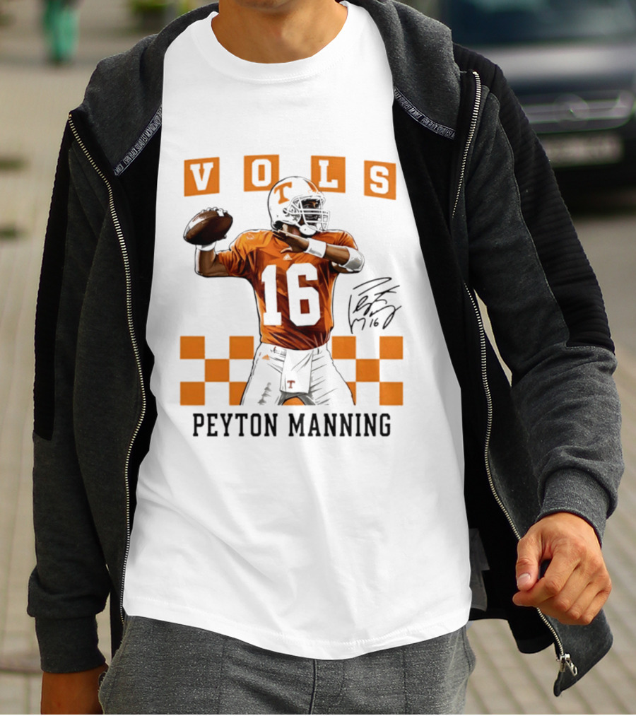 Peyton Manning 16 Vols Tennessee Football Player T-Shirt