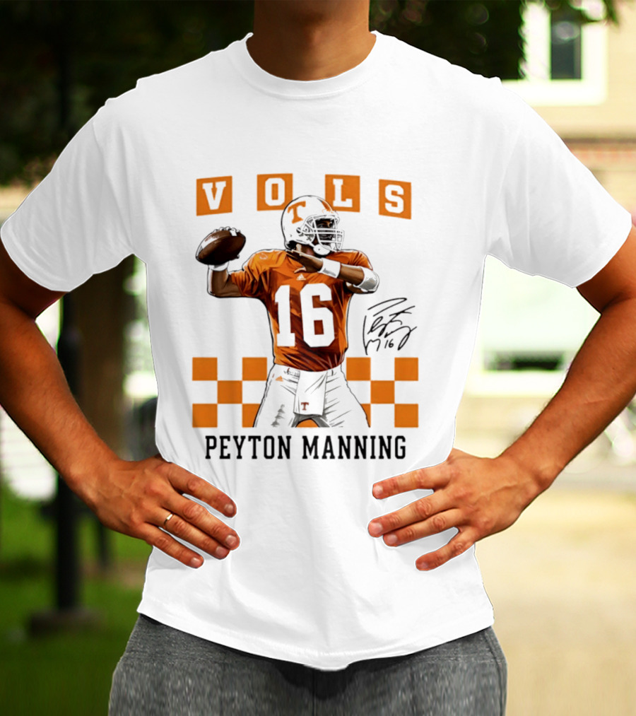 Peyton Manning 16 Vols Tennessee Football Player T-Shirt