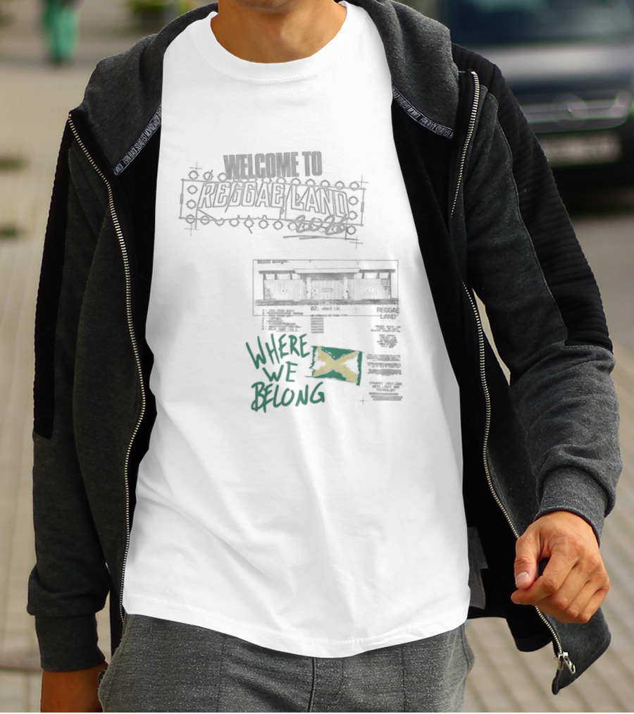 Welcome To Reggae Land 2026 Where We Belong Jamaica Flag T-Shirt