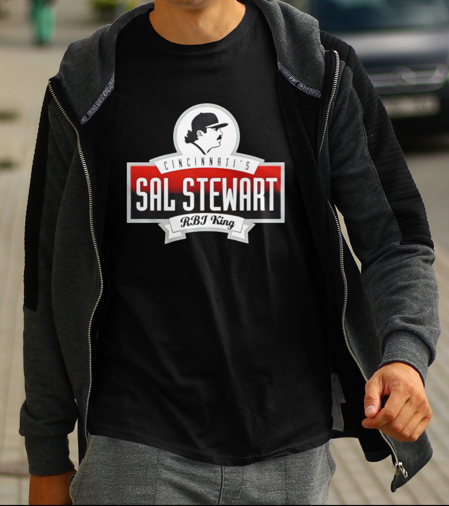 Cincinnati's Sal Stewart RBI King Iconic Baseball T-Shirt