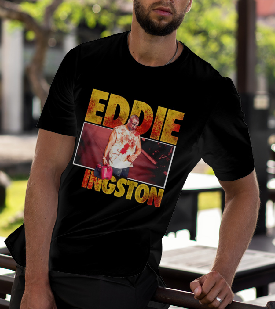 Eddie Kingston Bloody Gas Can Wrestler Image T-Shirt