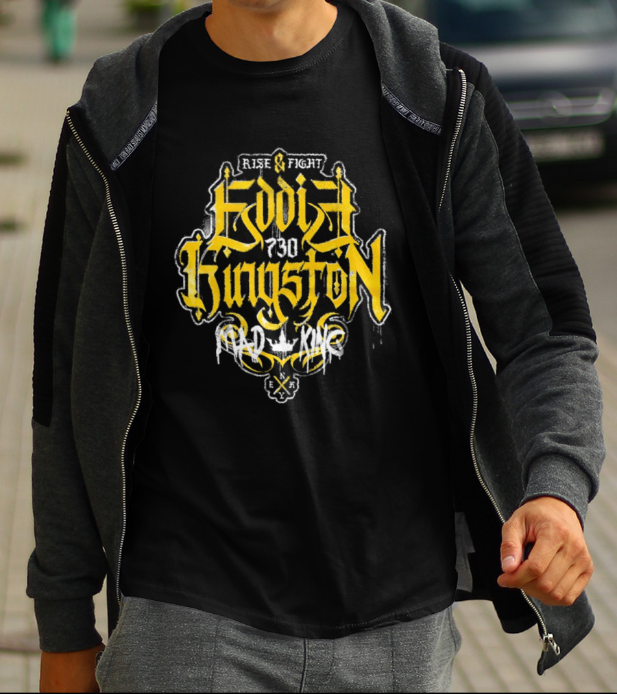 Eddie Kingston Rise And Fight Vintage Mad King Wrestling 730 T-Shirt
