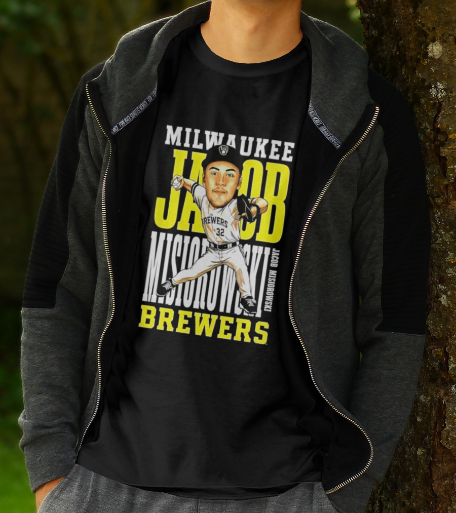 Milwaukee Brewers Jacob Misiorowski Caricature 2026 MLB T-Shirt