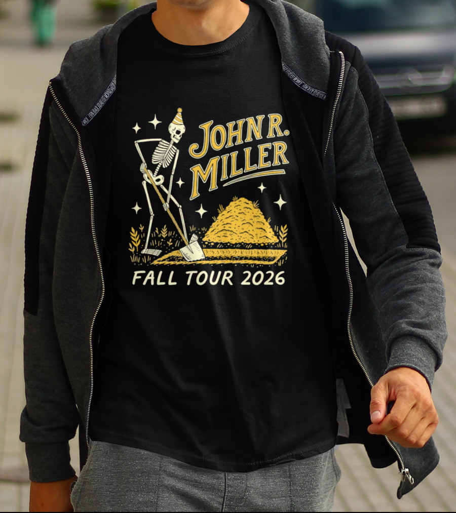 John R. Miller Skeleton With Shovel Fall Tour 2026 T-Shirt