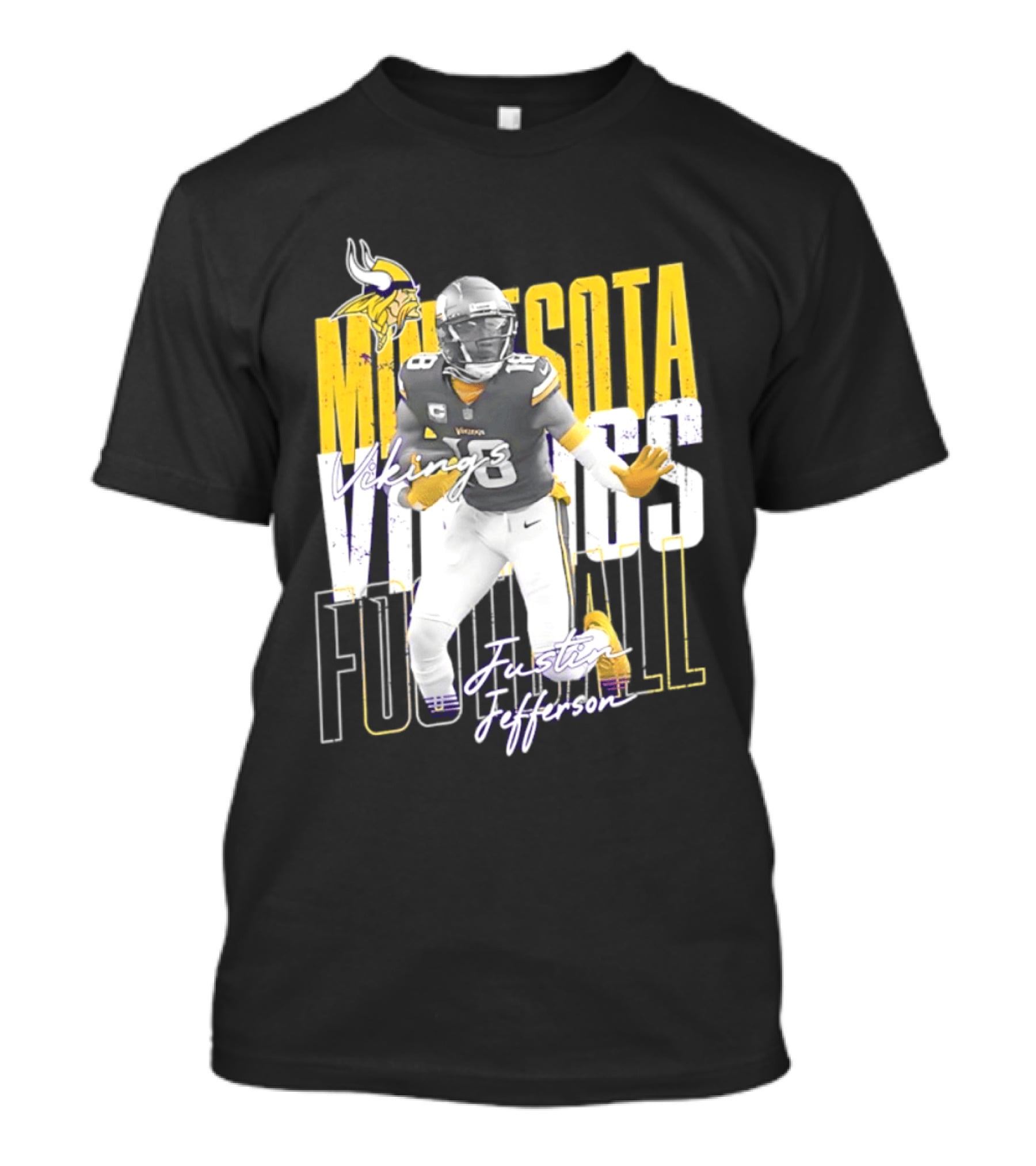 Minnesota Vikings Football Legends Justin Jefferson Iconic 18 T-Shirt