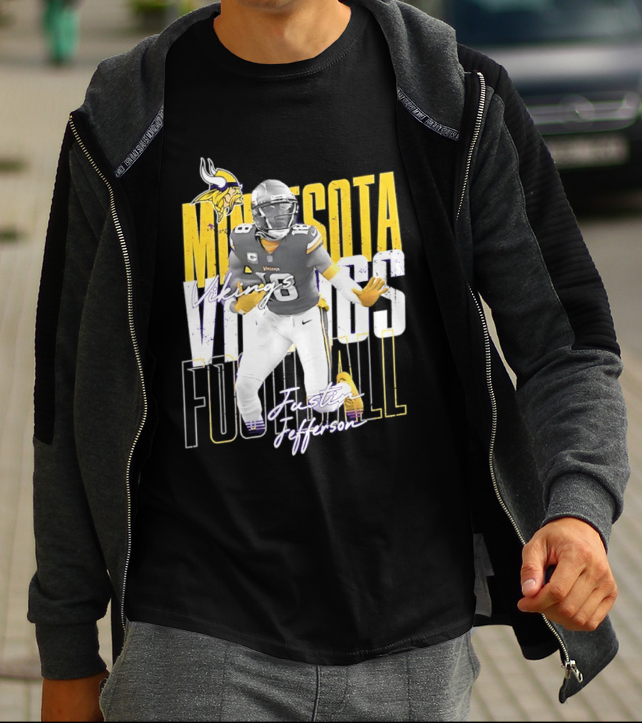 Minnesota Vikings Football Legends Justin Jefferson Iconic 18 T-Shirt