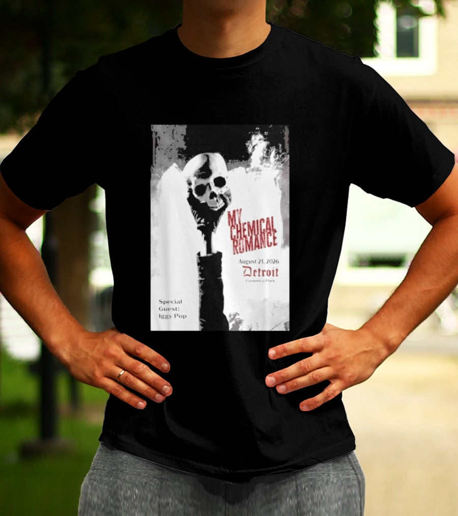My Chemical Romance Iggy Pop August 21 2026 Comerica Park Detroit T-Shirt