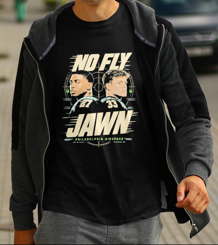 No Fly Jawn Philadelphia Airspace Reed Blankenship Player Duo 31 32 T-Shirt