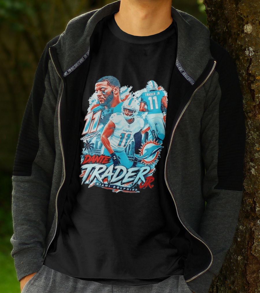 Dante Trader Jr 11 Miami Dolphins Football Player T-Shirt