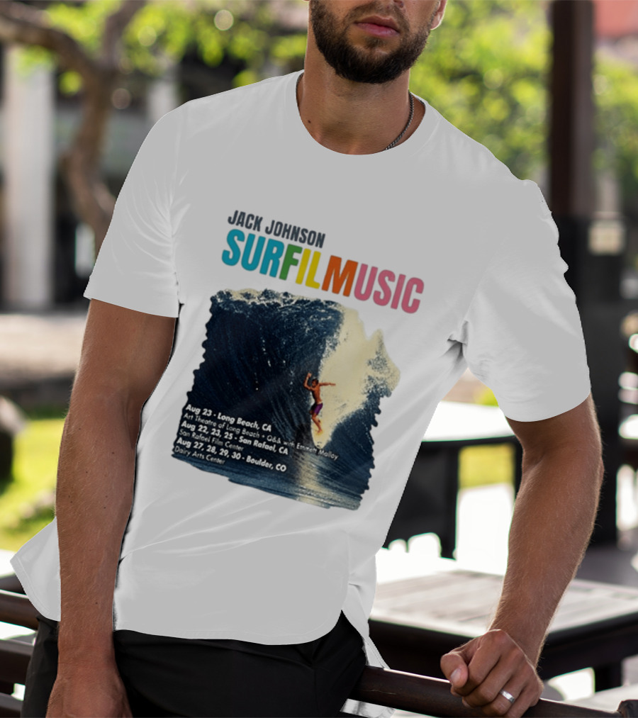 Jack Johnson Surf Film Music Long Beach Art Theatre Aug 23 2026 T-Shirt