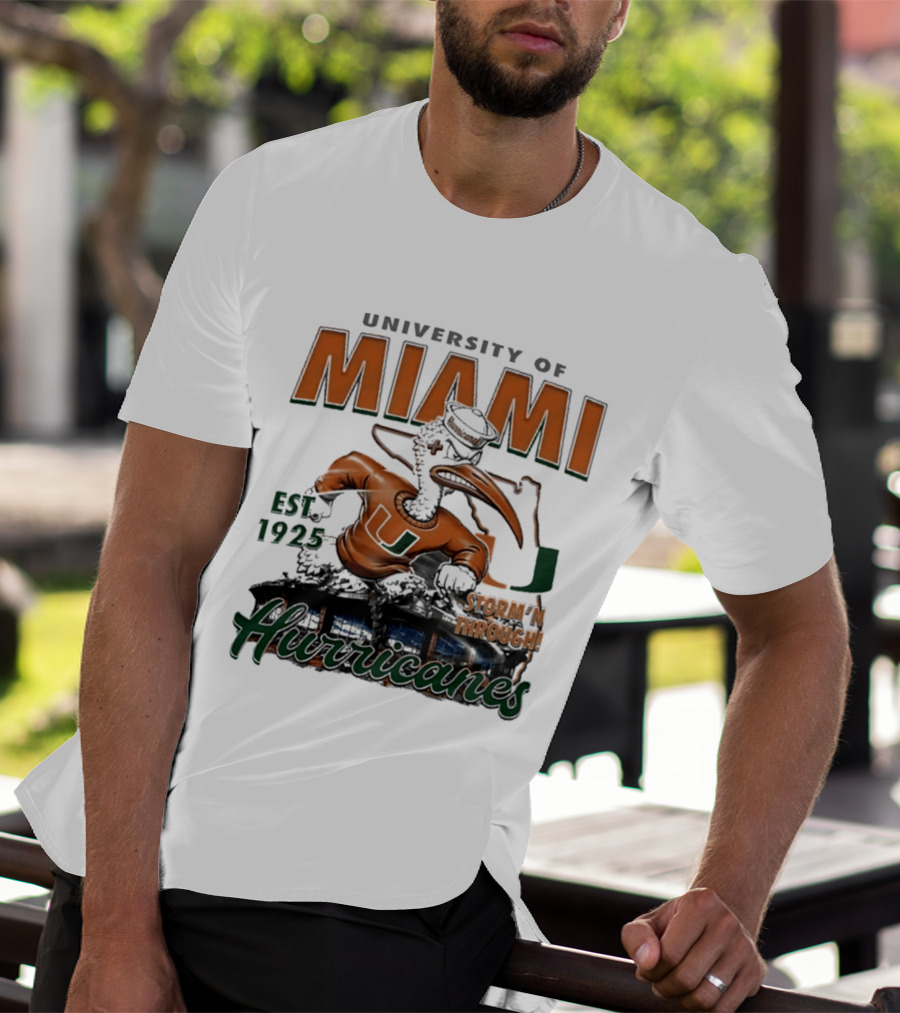 University Of Miami Hurricanes Est 1925 Storm'N Through T-Shirt