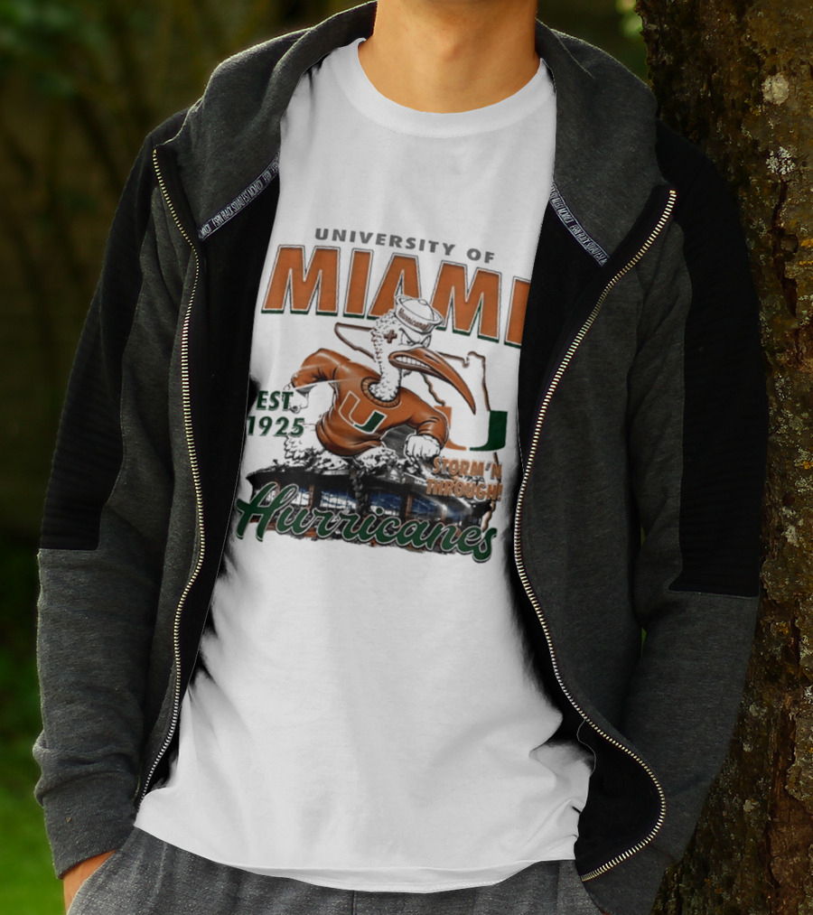 University Of Miami Hurricanes Est 1925 Storm'N Through T-Shirt