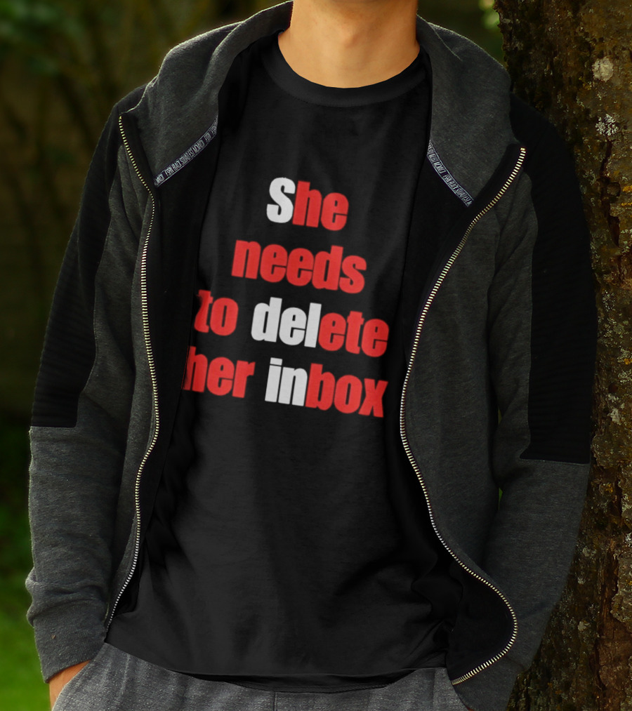 She Needs To Delete Her Inbox Email Overload Humor T-Shirt