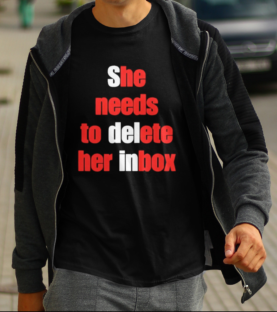 She Needs To Delete Her Inbox Email Overload Humor T-Shirt