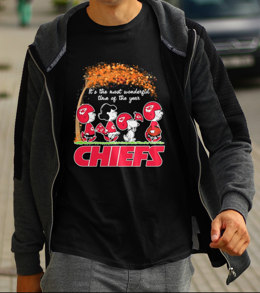 Peanuts Kansas City Chiefs Halloween 2026 Most Wonderful Time Of The Year T-Shirt