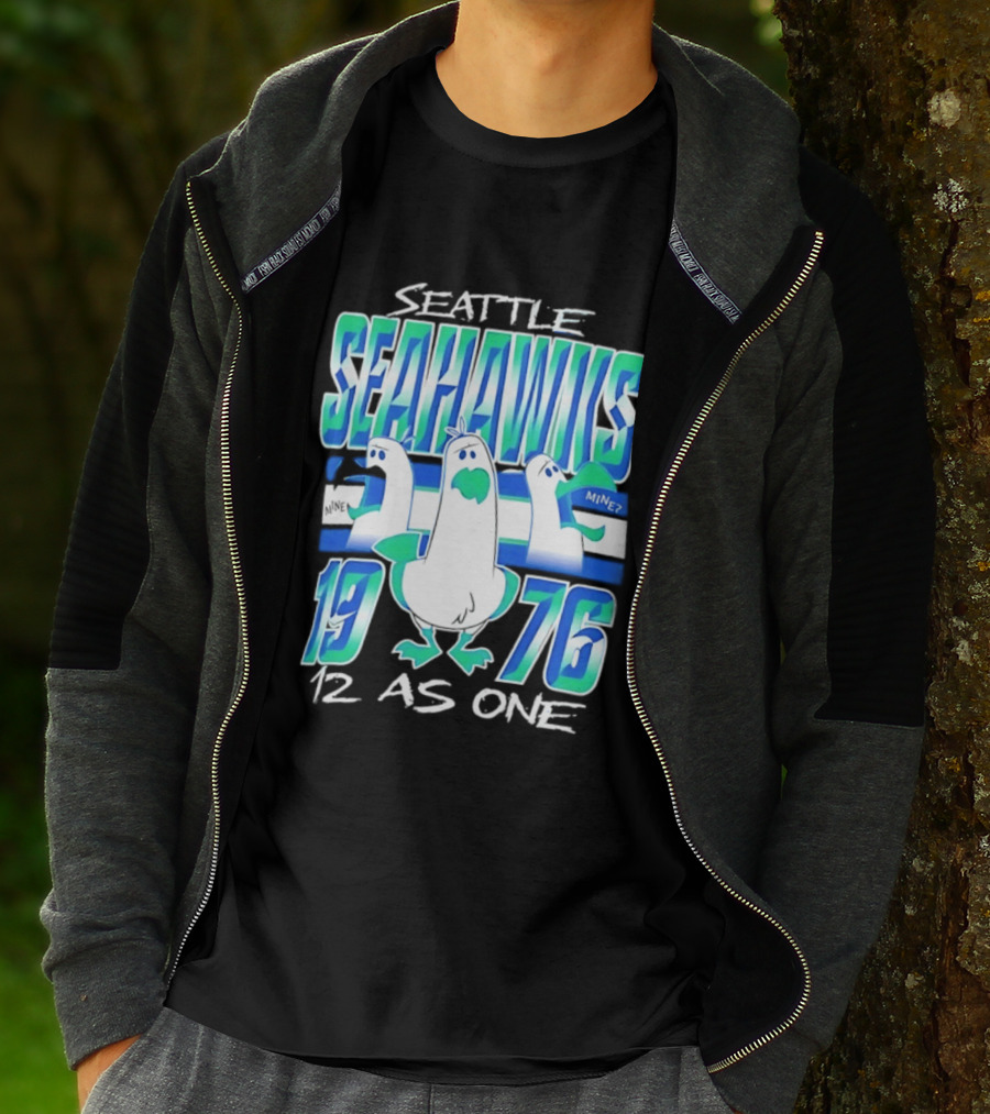 Seattle Seahawks 1976 Seagulls Mine 12 As One T-Shirt