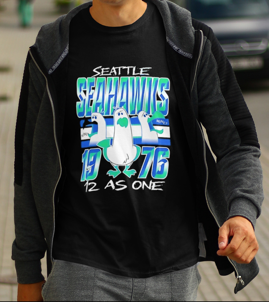 Seattle Seahawks 1976 Seagulls Mine 12 As One T-Shirt