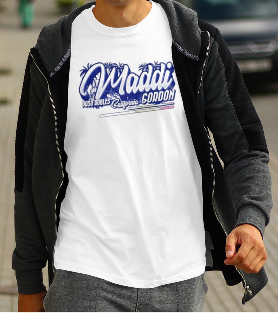 Maddi Gordon Paso Robles California Custom Name Brush Script T-Shirt