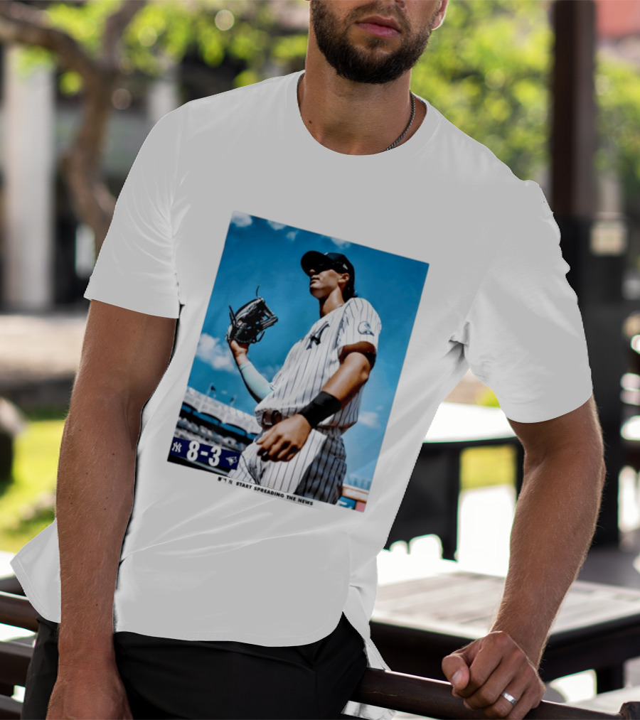 New York Yankees Player 8 3 Start Spreading The News T-Shirt