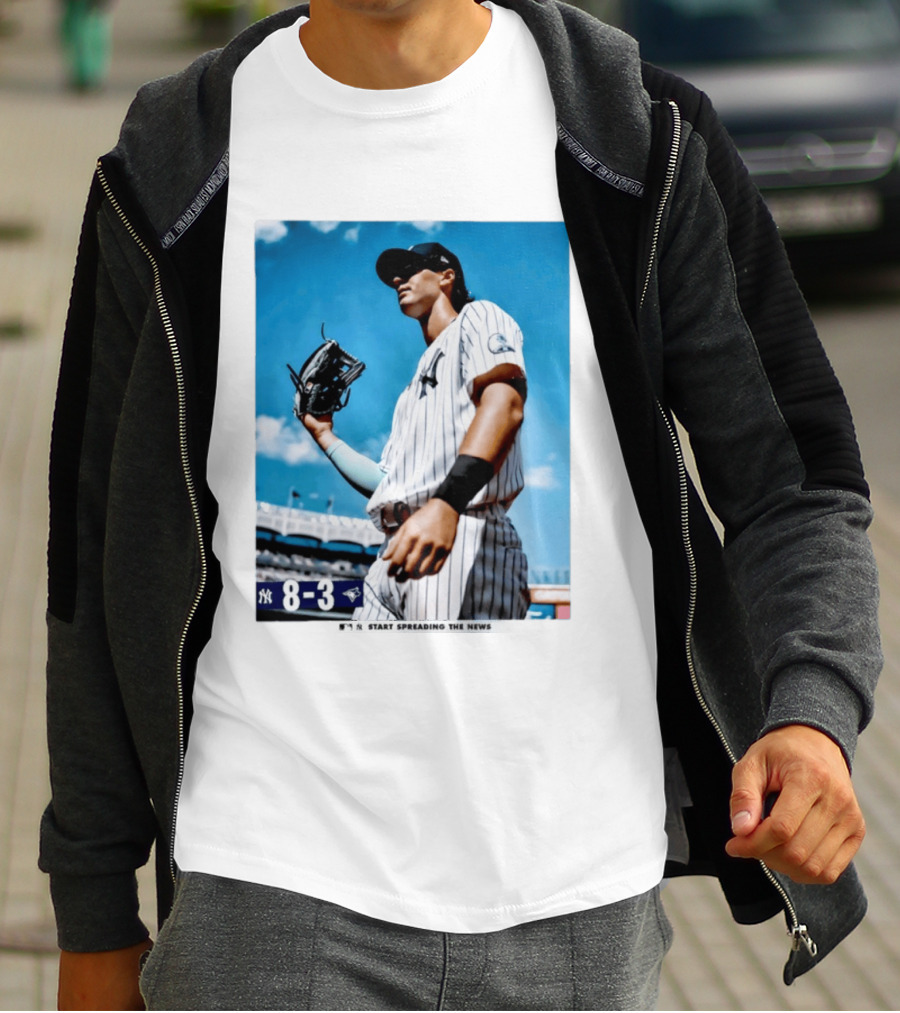 New York Yankees Player 8 3 Start Spreading The News T-Shirt