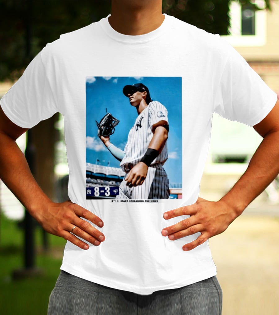New York Yankees Player 8 3 Start Spreading The News T-Shirt