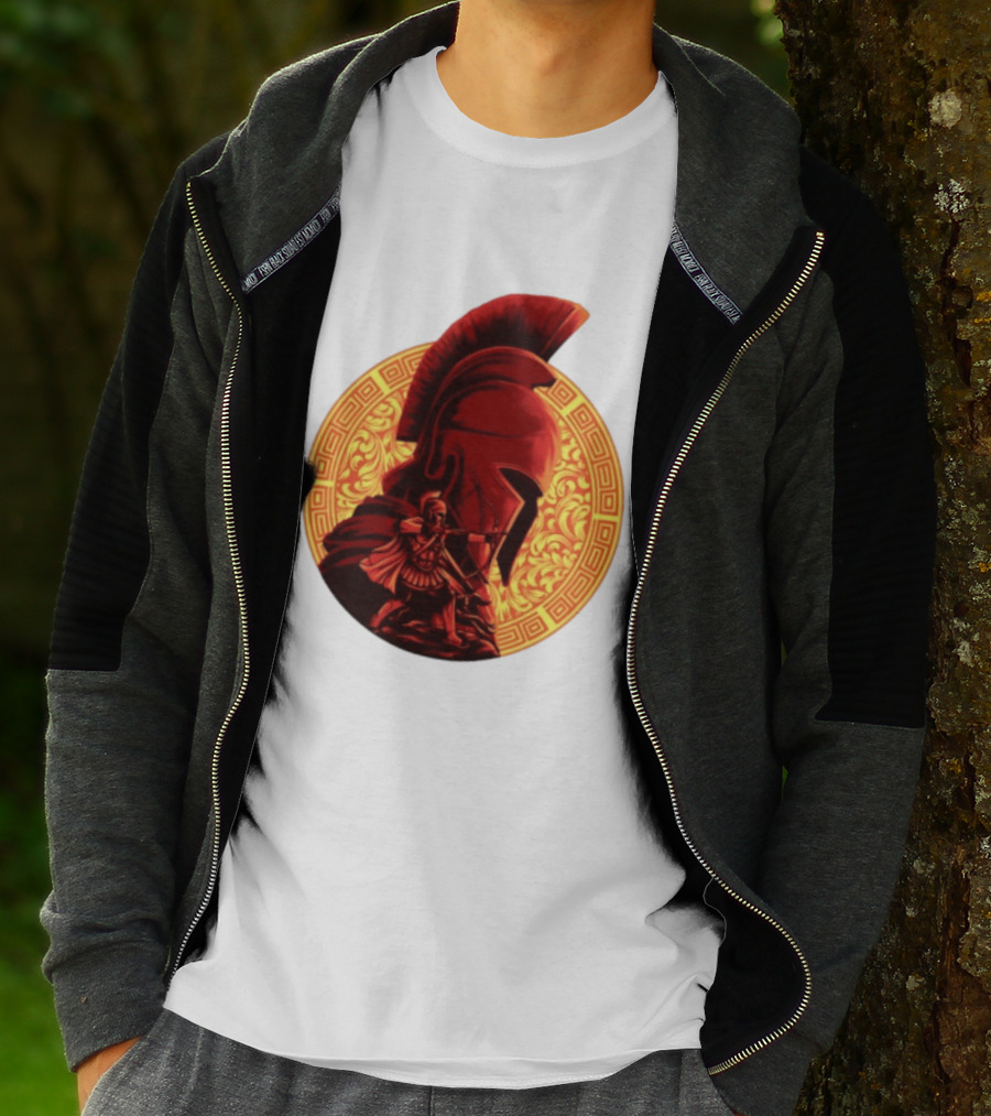 The Odyssey Spartan Warrior Archer Greek Helmet Mythology Heroic T-Shirt