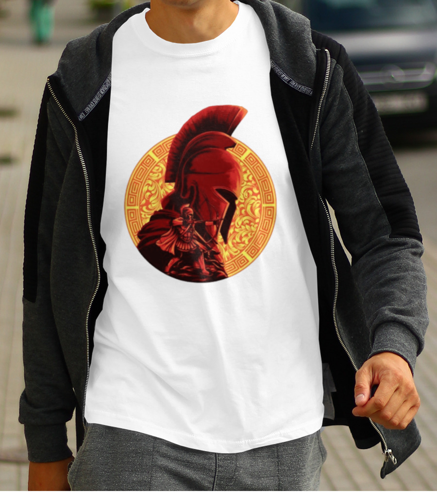 The Odyssey Spartan Warrior Archer Greek Helmet Mythology Heroic T-Shirt